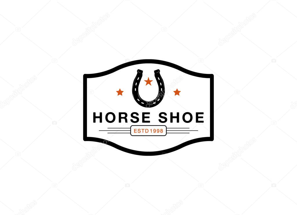 Iron Horse Logo Vintage Design Vector for download