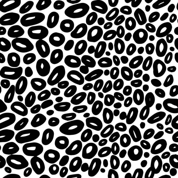 Бесшовная текстура леопардовая жипардовая, кожа животного черно-белая — стоковый вектор