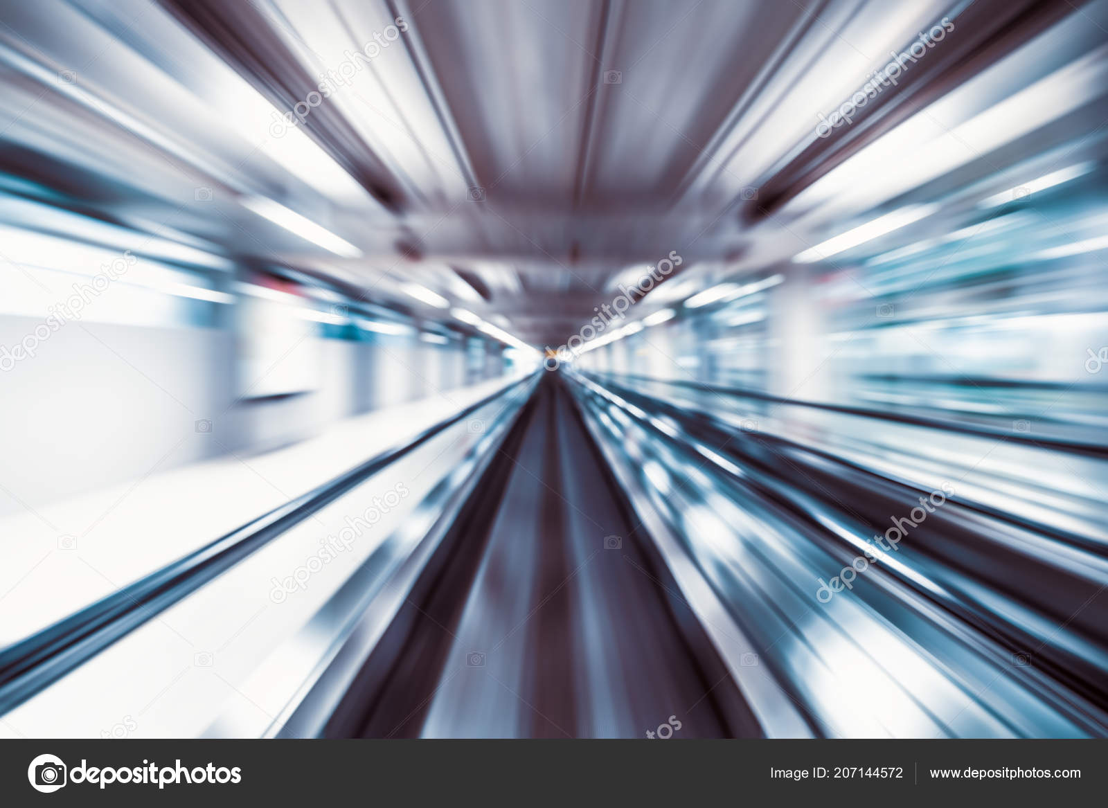 Motion Blur Abstract Background Fast Moving Walkway Travelator Airport  Terminal Stock Photo by © 207144572