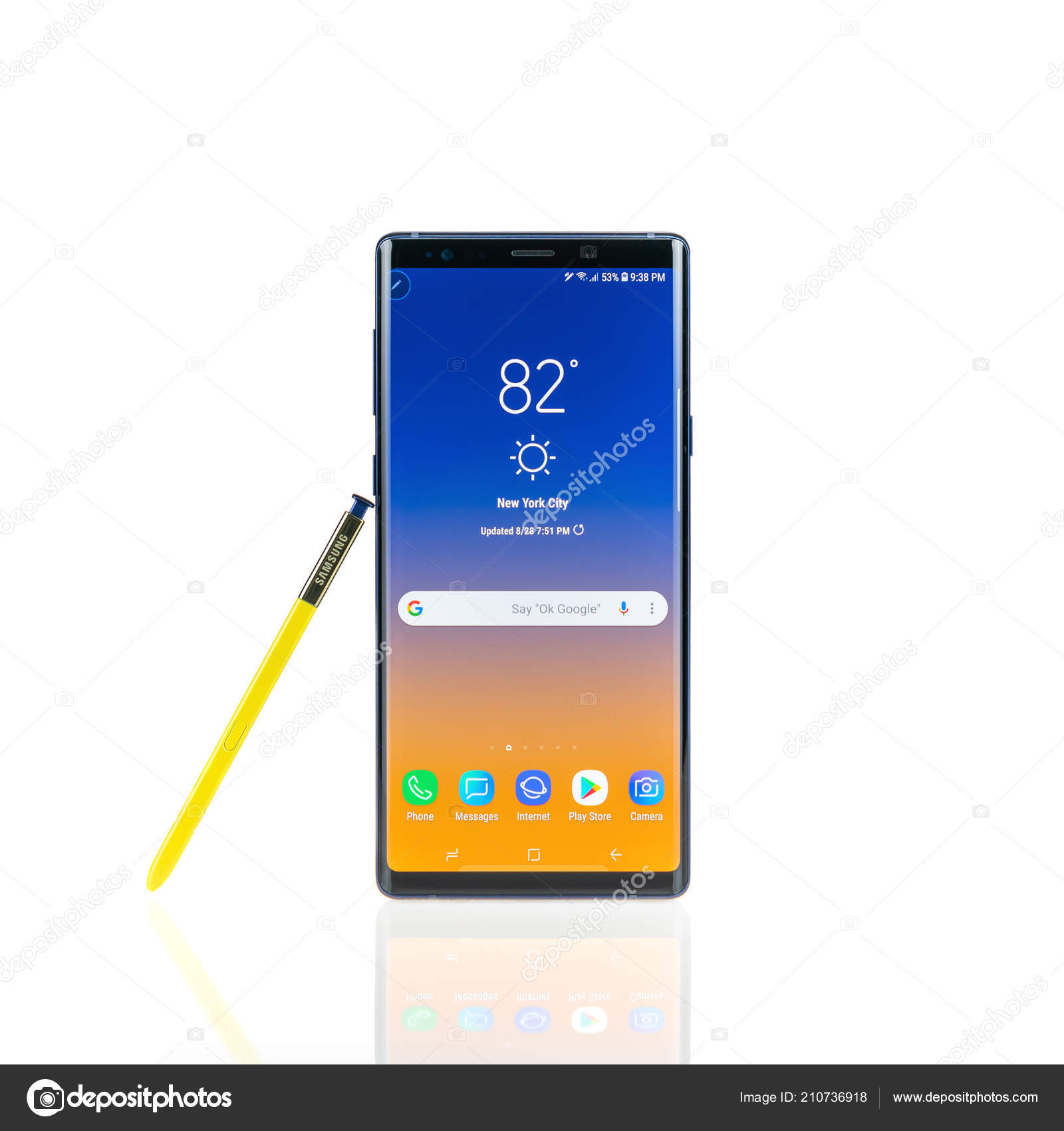 Bangkok Thailand Aug 2018 Studio Shot New Samsung Galaxy Note