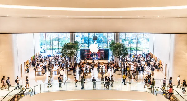 Bangkok Thaiföld Nov 2018 Tömeg Vásárlók Látogatják Első Hivatalos Apple — Stock Fotó
