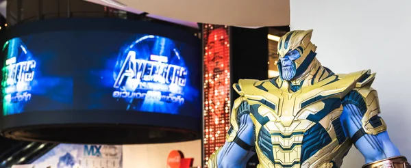 Bangkok Tajlandia Kwiecień 2019 Life Sized Thanos Pokazać Model Avengers — Zdjęcie stockowe