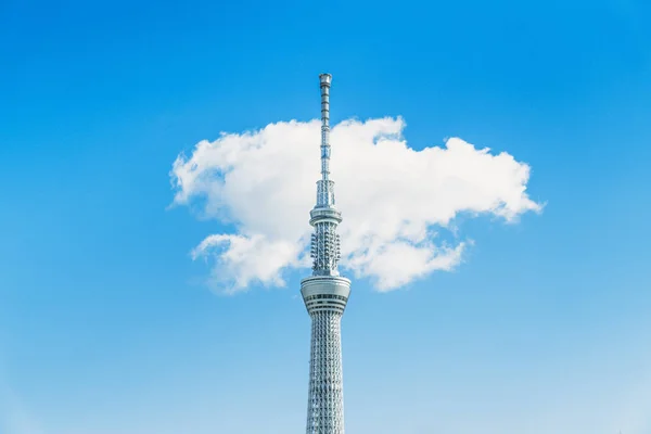 Tokyo Skytree Dia Ensolarado Com Fundo Nuvem Japão Destino Viagem — Fotografia de Stock