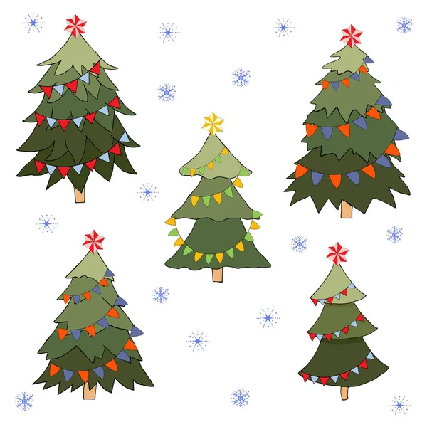 Christmas Set vector hand draw illustration. Celebrate merry happy Christmas vector  illustration. Happy new year celebrate hand draw gifts vector  illustration 10 EPS.