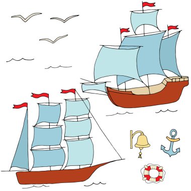 Karikatür çizgileri sanat. Vektör el çizim illüstrasyon Eps10.