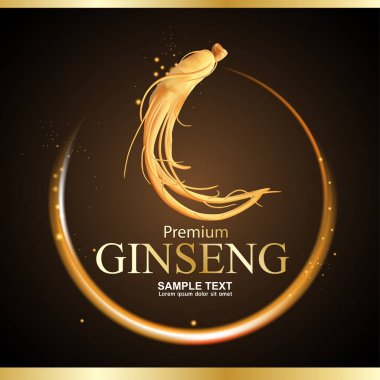 Ginseng Premium vektör arka plan.