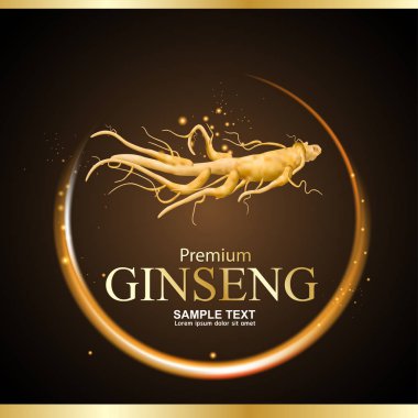 Ginseng Premium vektör arka plan.