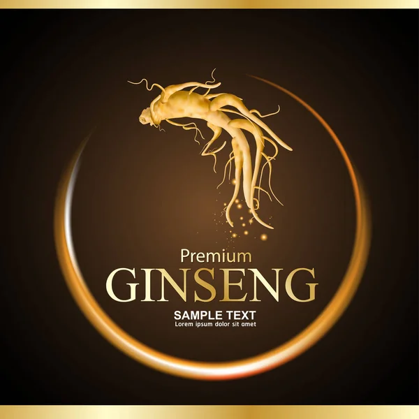 Ginseng Premium Sfondo Vettoriale — Foto Stock