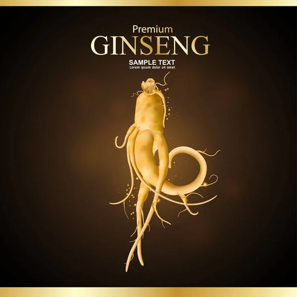 Ginseng Premium Sfondo Vettoriale — Foto Stock