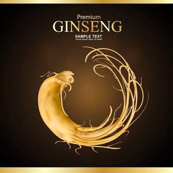 Ginseng Premium vektör arka plan.
