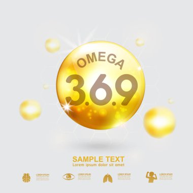 Beslenme Omega 3 ve vitamin veya kalsiyum Logo simge için ürünler çocuklar vektör için
