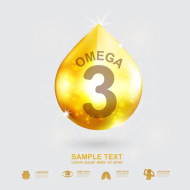 Beslenme Omega 3 ve vitamin veya kalsiyum Logo simge için ürünler çocuklar vektör için
