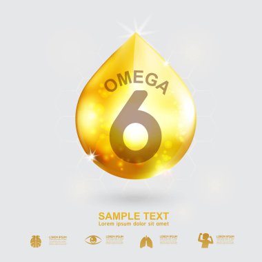 Beslenme Omega 3 ve vitamin veya kalsiyum Logo simge için ürünler çocuklar vektör için