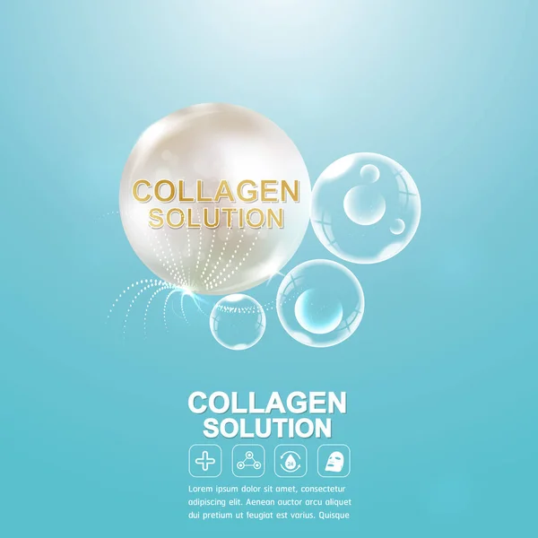 Collagen Serum Vitamin Background Concept Skin Care Cosmetic — Stock Photo, Image