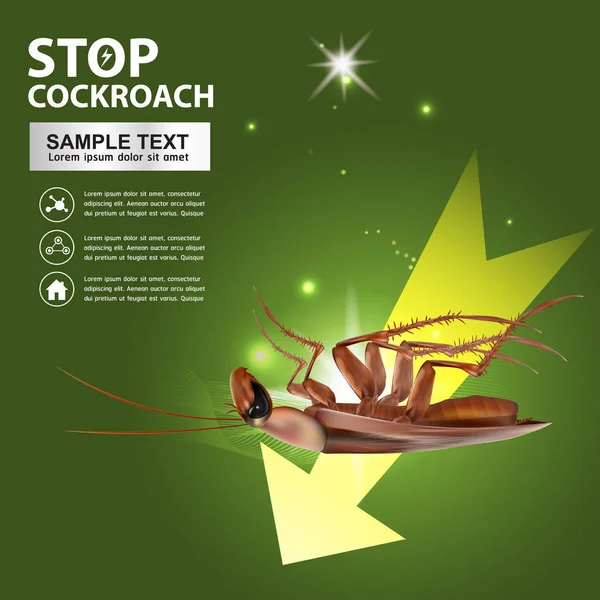 Stop Cockroach Vector Concept — Stock Photo, Image