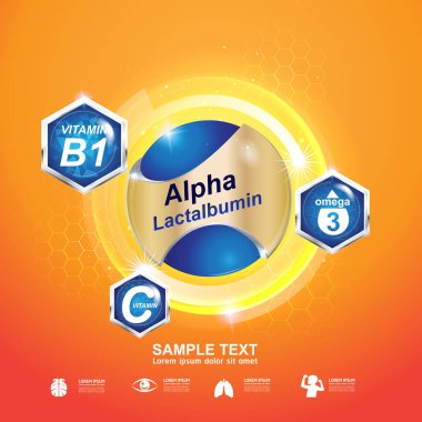 Omega vitamini ya da Çocuk Ürünleri Logo Vektörü