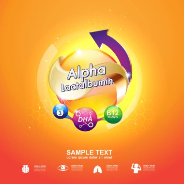 Omega vitamini ya da Çocuk Ürünleri Logo Vektörü