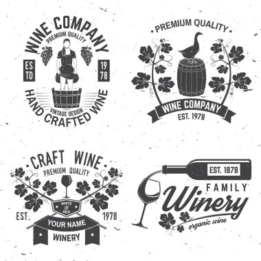Set of winer company badge, sign or label. Vector illustration. clipart
