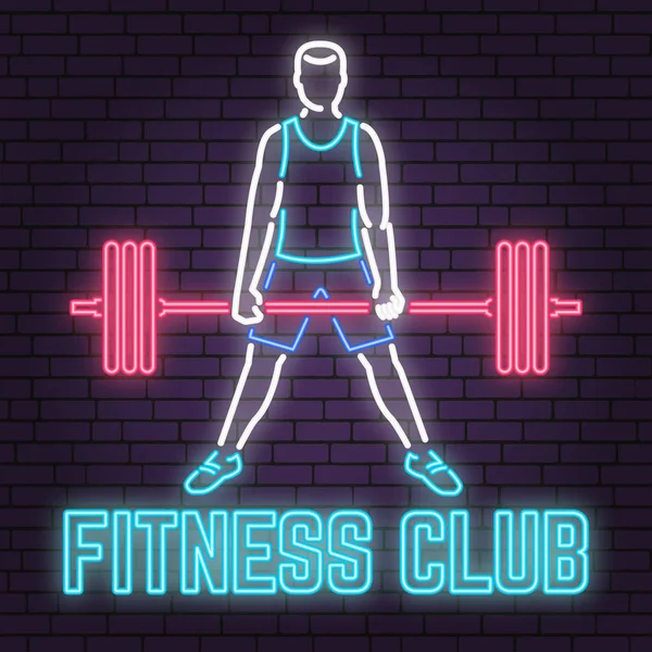 Fitness centre badge. Vektor. För fitness centers emblem, gym tecken — Stock vektor