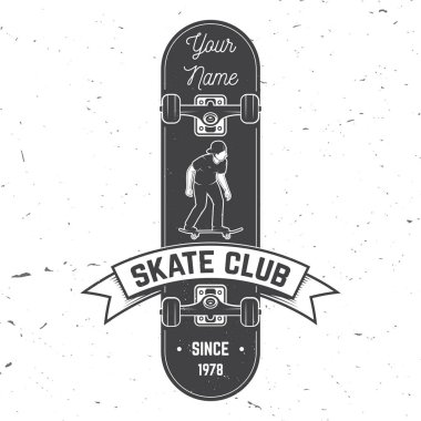 Paten Kulübü rozeti. Vektör çizim.