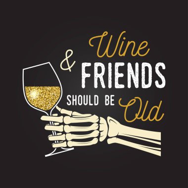 Şaraphane rozet, işaret veya etiket. Vektör çizim.