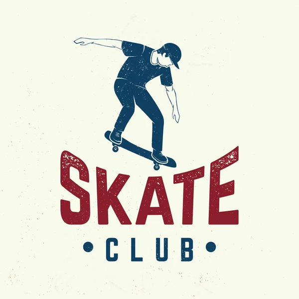 Skate club badge. Vectorillustratie. — Stockvector