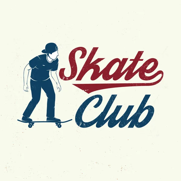 Skate λέσχη σήμα. Εικονογράφηση διάνυσμα. — Διανυσματικό Αρχείο