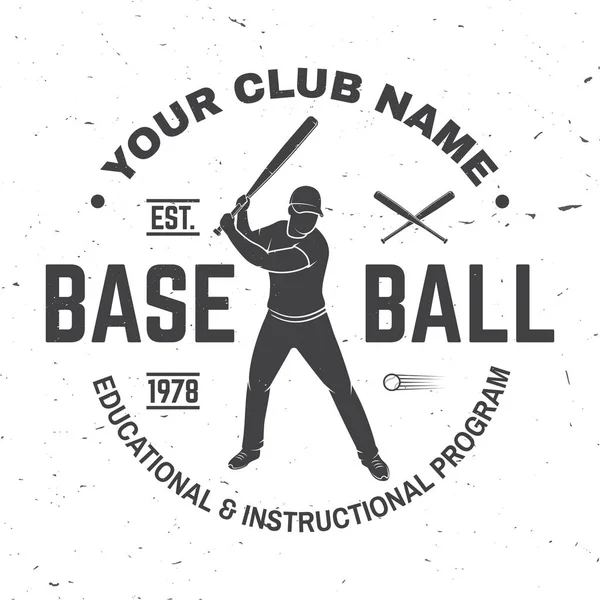 logotipo do emblema do beisebol modelo do emblema clube do estudante 2020  preto e branco 4448507 Vetor no Vecteezy