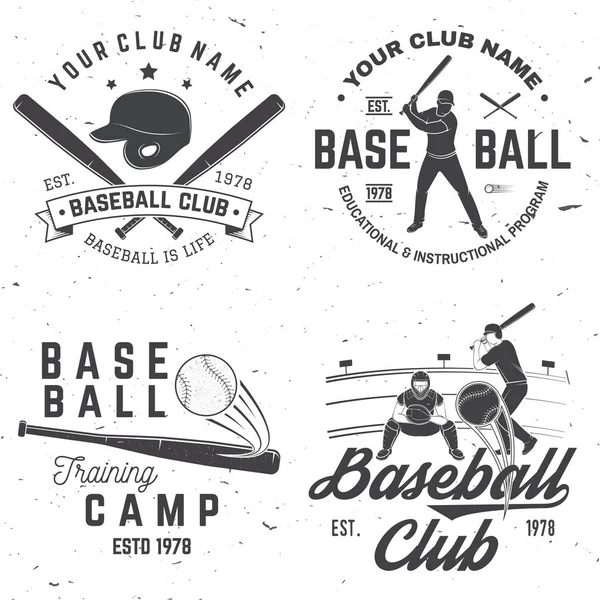 Insignia del club de béisbol. Ilustración vectorial. Concepto para camisa o logotipo, impresión, sello o camiseta . — Vector de stock