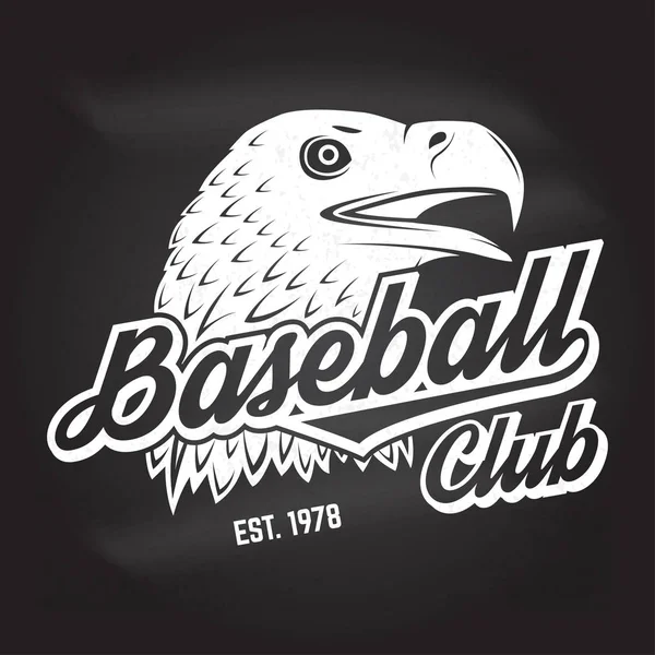 Insignia del club de béisbol. Ilustración vectorial. Concepto para camisa o logotipo, impresión, sello o camiseta . — Archivo Imágenes Vectoriales