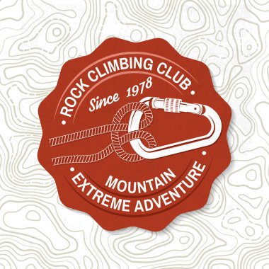 Vintage tipografi tasarımı ile hızlı bir şekilde bir tırmanma halat ve kemer bağlama için düğüm.