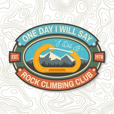 Vintage tipografi tasarımı ile hızlı bir şekilde bir tırmanma halat ve kemer bağlama için düğüm.