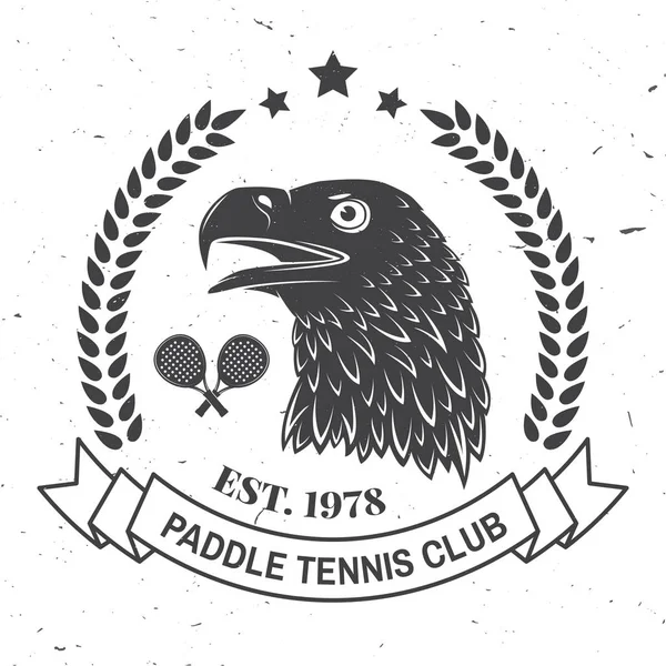 パドル テニス バッジ、エンブレムや記号。ベクトル図. — ストックベクタ