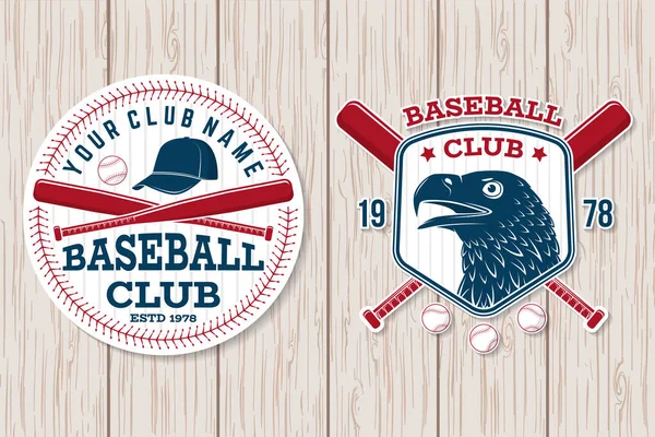Badge Club Baseball Illustration Vectorielle Concept Pour Chemise Logo Imprimé — Image vectorielle
