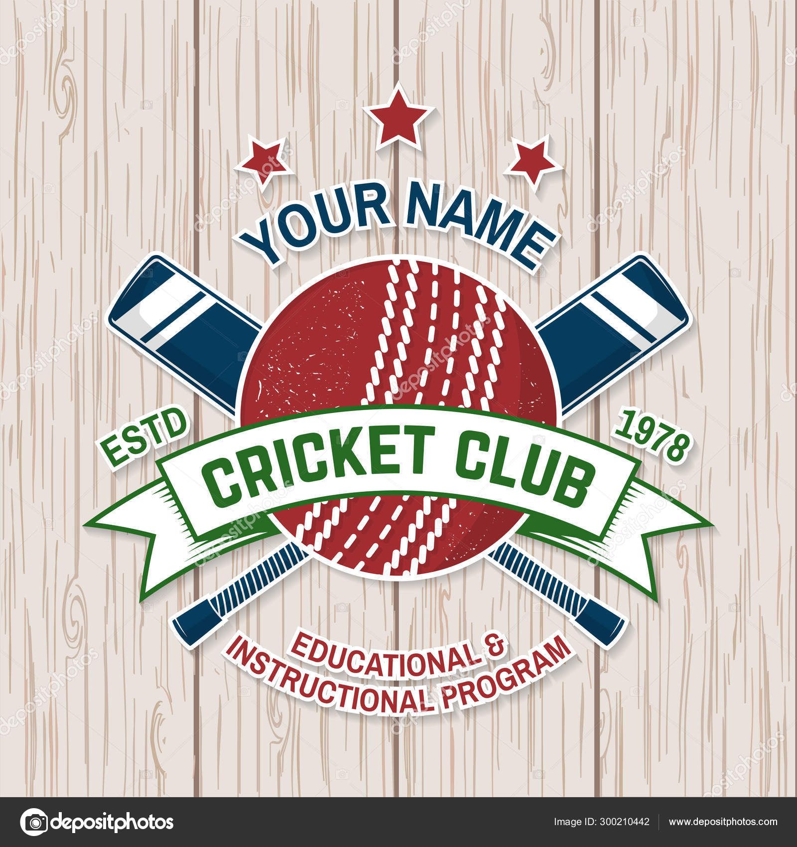 Cricket club Concept for shirt, print, stamp or tee