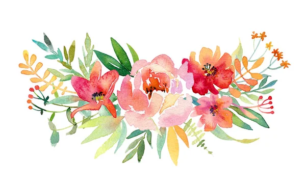 Vintage el çizilmiş çiçekler. Çiçek suluboya illüstrasyon. Anneler Günü, düğün, doğum günü, Paskalya, Sevgililer Günü için tebrik kartı.