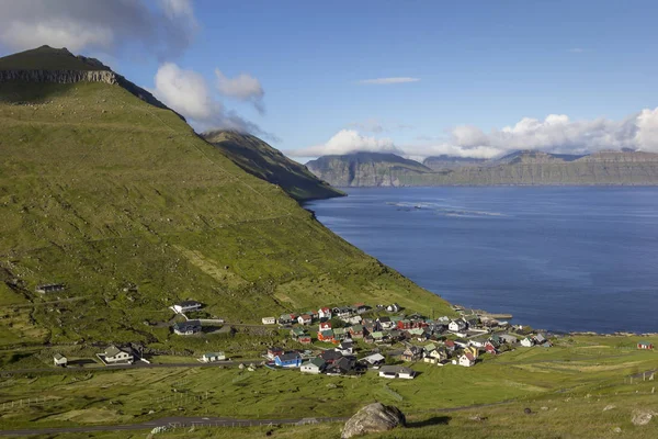 Vista Sul Piccolo Villaggio Funningur Isola Eysturoy Isole Faroe — Foto Stock