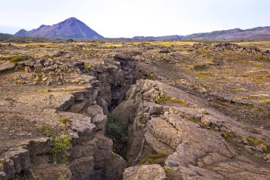 Rift bölge kuzeydoğu İzlanda'daki Myvatn Lake yakınlarında