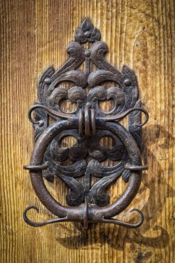 Bir tarihi kapı tokmağı yakın çekim