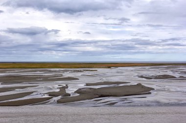 Alluvial plain in the south of Iceland clipart