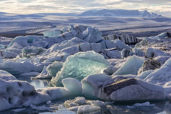 Lagoa do glaciar Jokulsarlon na Islândia — Fotografia de Stock