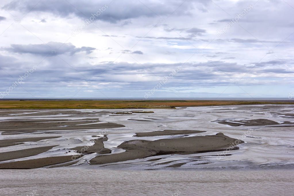 Alluvial plain in the south of Iceland