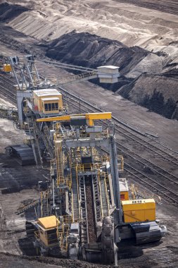 Cottbus yakınlarındaki aktif açık pit linyit madenine bakın