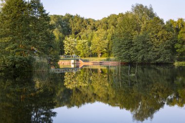 Beeskow yakınlarındaki Spree nehri, Brandenburg.