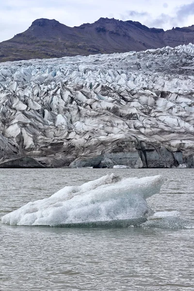 Vista Frente Hielo Del Glaciar Flaajokull Este Islandia Flaajokull Drainglacier —  Fotos de Stock