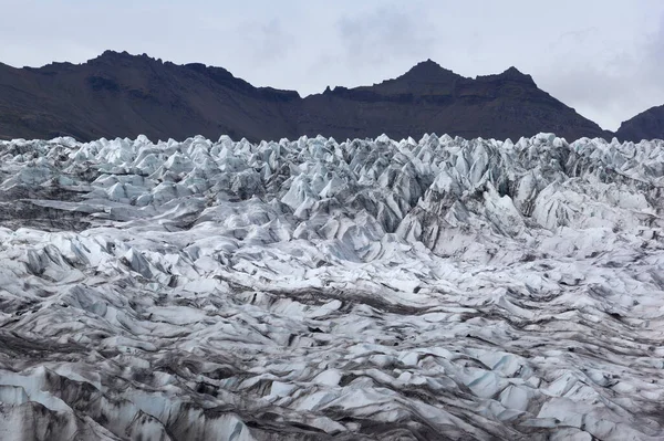 Vista Frente Hielo Del Glaciar Flaajokull Este Islandia Flaajokull Drainglacier —  Fotos de Stock