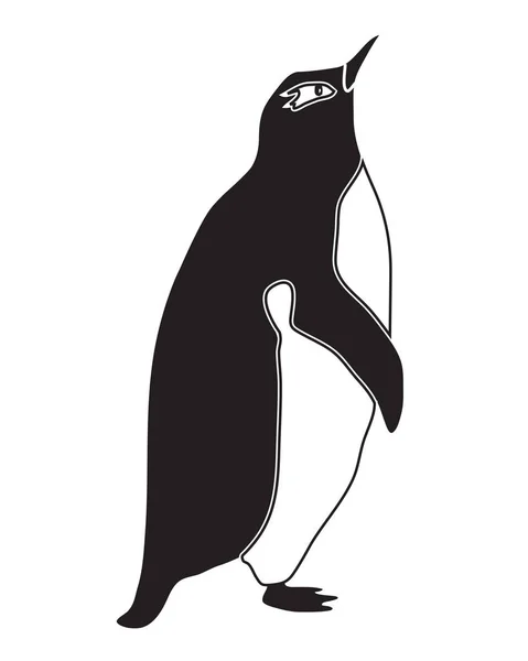 Orgulloso Pingüino Ilustración Vectorial — Vector de stock