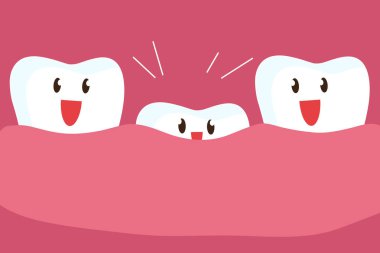 Yeni bir diş görünümünü. Vektör çizim.