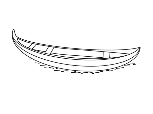 ボートは水の表面に ベクトル図 — ストックベクタ