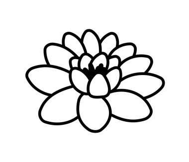 Lotus beyaz arka plan üzerinde. İllüstrasyon.